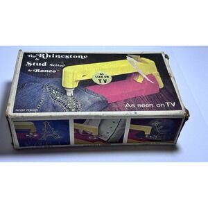 Ronco vintage 1973 rhinestone stud setter craft tool kit boxed